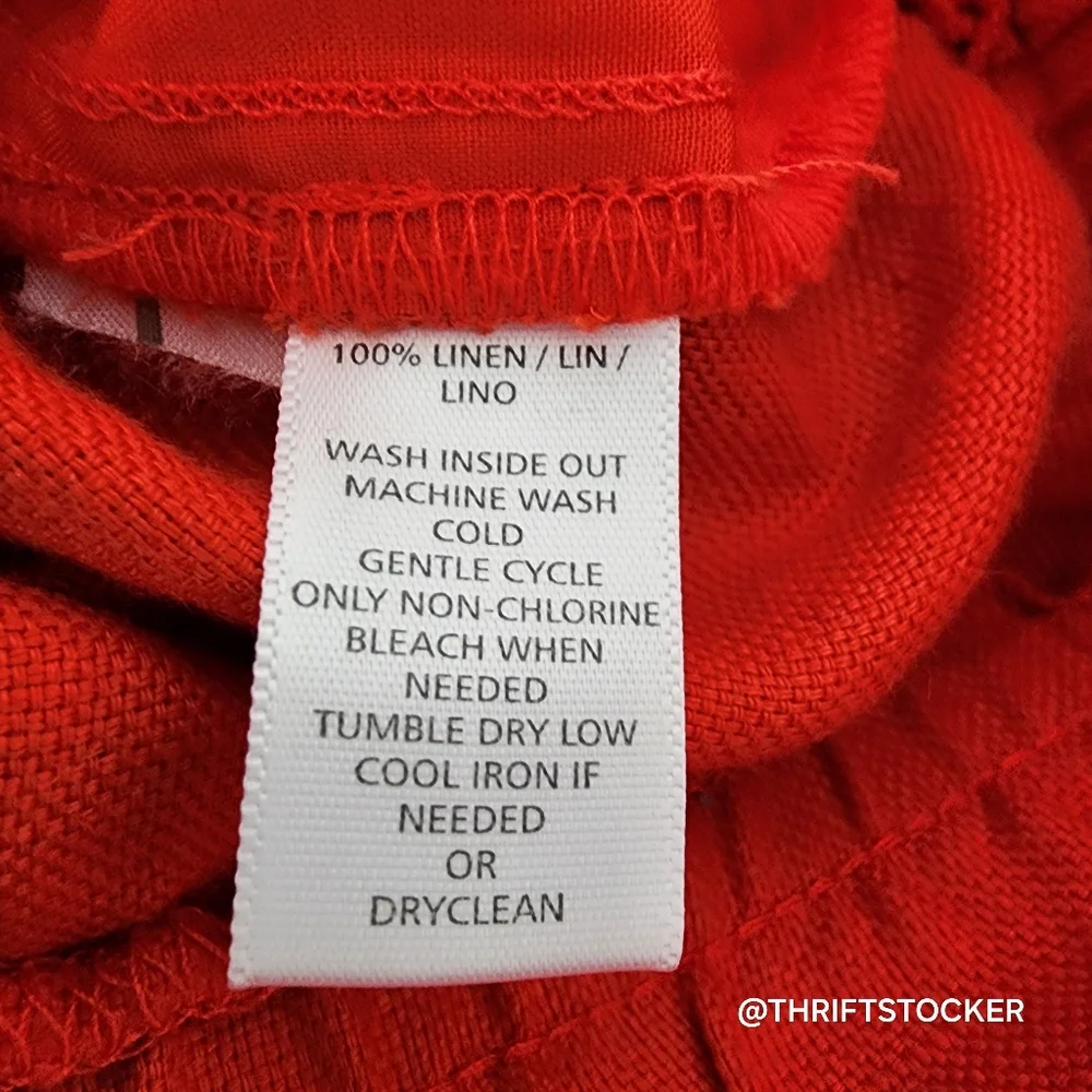 Loft Orange Linen Pants - Picture 6 of 6